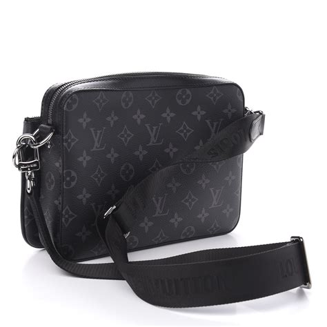 lv trio messenger black.